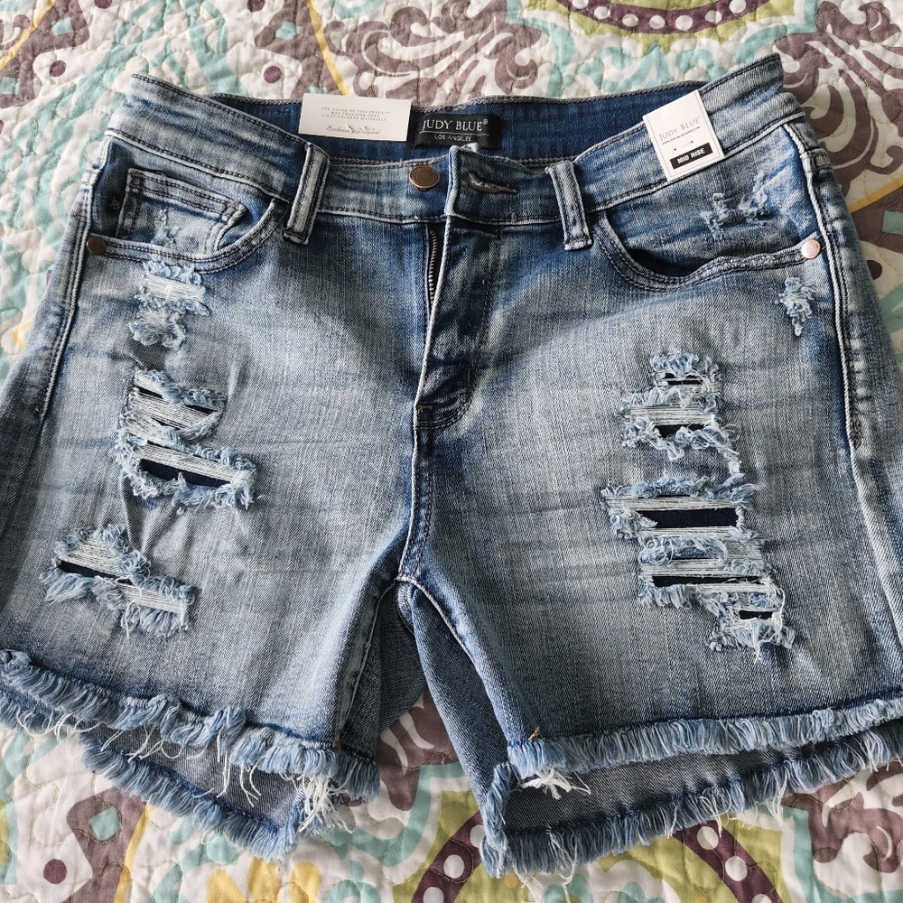 NWT Judy Blue Patched Shorts